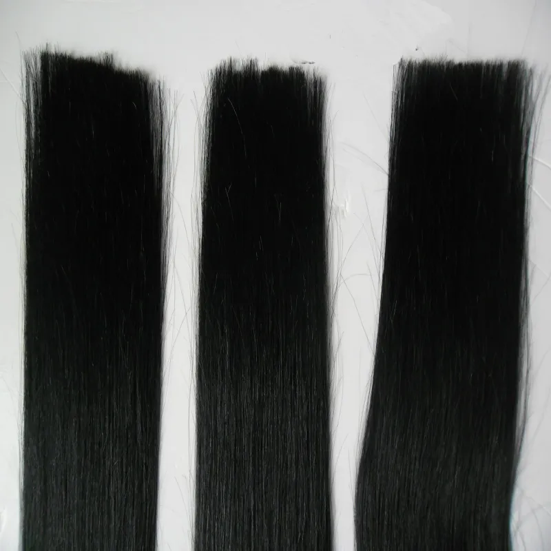 Micro Loop Human Hair Extensions 300s Rak svart Mikropärlor Hårförlängningar 300g Micro Loop Hårförlängningar med pärlor
