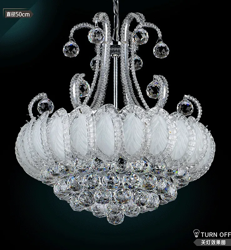 Lustres en cristal modernes éclairage argent or lustre lumières luminaire Lustres lampes maison européenne éclairage intérieur lampara AC90V-260V