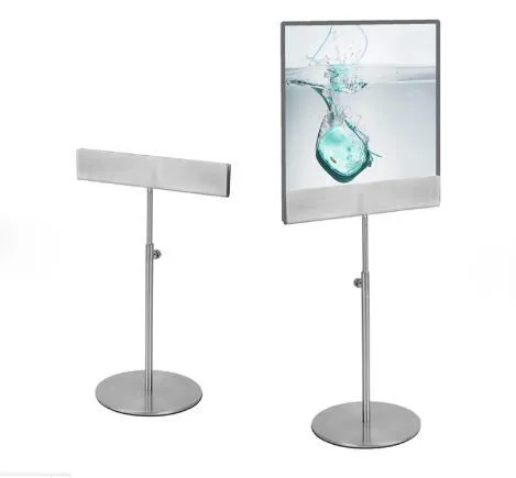 Justerbar bords affisch Stand Metal Banner Billboard Display Stand Poster Display Rack Sign Holder för A4 Poster