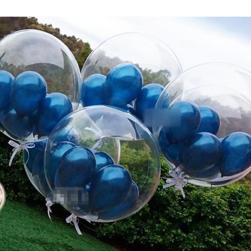 18 Zoll transparente PVC-Latexballons Partyballons Dekoration für Hochzeitsessen Heiligabend mit kostenlosem Versand