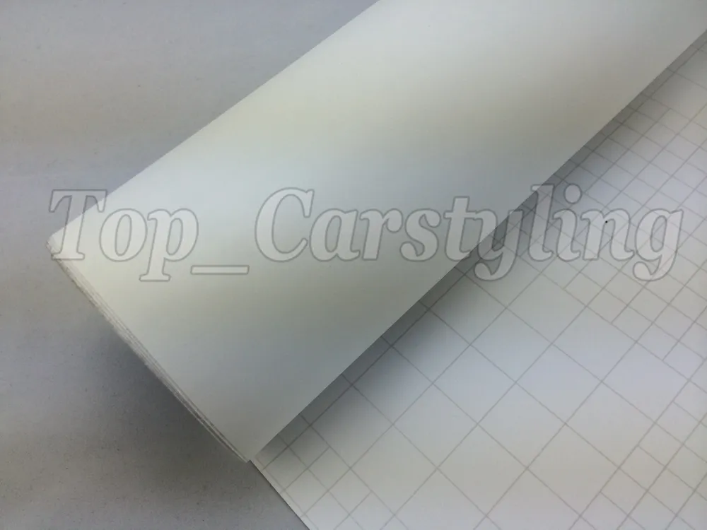 Satin white Vinyl Car Wrap Film With Air Bubble Free Matt Vinyl For Vehicle Wrapping Covering decal foil 1.52x30m/Roll 5ftx98ft