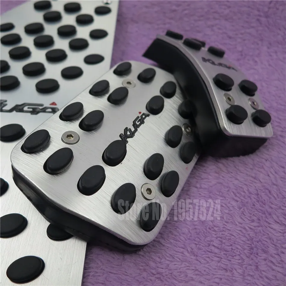 High quality aluminium alloy accelerator gas brake gootrest pedal pads, pedal cover for FORD KUGA AT