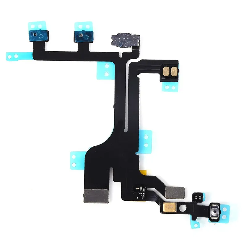 Power Mute Volume Button Switch Connector On Off Flex Cable Ribbon for iPhone 4 4s 5 5s 5c free DHL