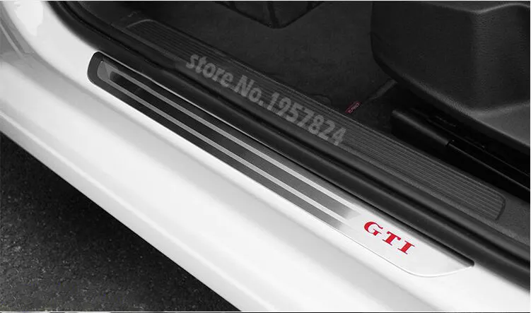 Accessoires de voitures pour VW Golf 6 Golf 7 GTI R MK6 2012 2013 2014 2015 Door Sill Guards Stickers Stickers Plate8038860