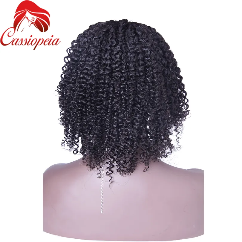 킨키 컬리 U 부품 가발 버진 브라질의 인간의 머리카락 흑인 여성을위한 중간 부분 2X4 Upart 레이스 가발 젤루 천연 컬러 뜨거운 판매