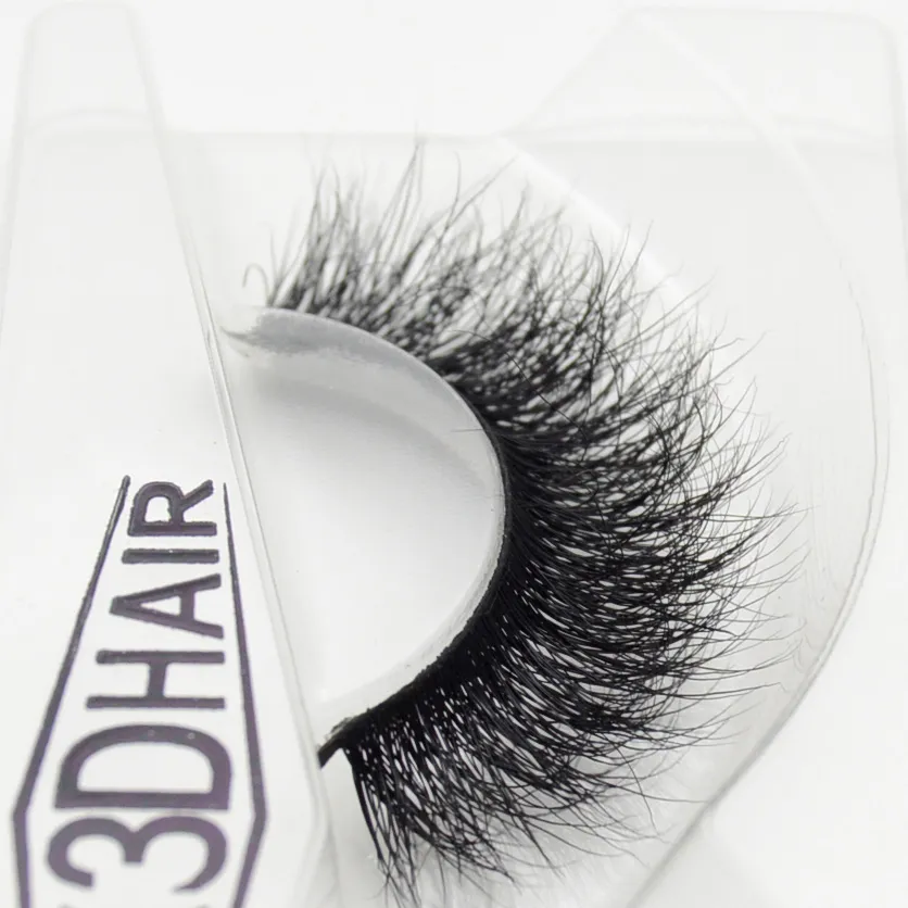 Atacado- Visofree 3D Mink Eyelashes Alto cílios 100% Real Mink Strip Eyelashes Handmade Crossing Mink Eye Lashes Extensão A09