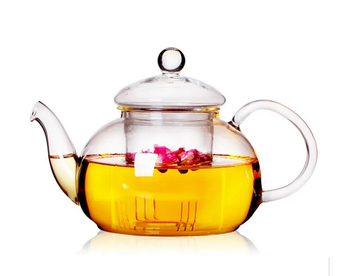 Praktisk 400ml Resistent flaskkopp Glas Tekanna med Infuser Tea Leaf Herbal Coffee 400ml J1010-1