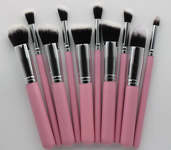 10st / set Professionell Mini Makeup Brushes Verktyg Satser Make Up Borstar Full kosmetisk borste Ögonskugga Läppansiktpulverborste