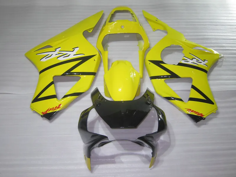 Gratis Anpassa Fairing Kit för Honda CBR900RR 2002 2003 Yellow Black Fairings Set CBR 954RR 02 23 OT46