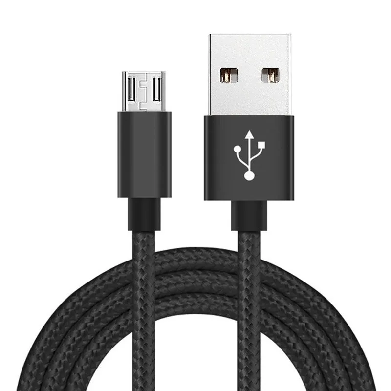 빠른 패브릭 꼰 합금 케이블 마이크로 5pin USB 데이터 충전기 케이블 삼성 S6 S7 가장자리 안드로이드 전화 1m 2m 3m