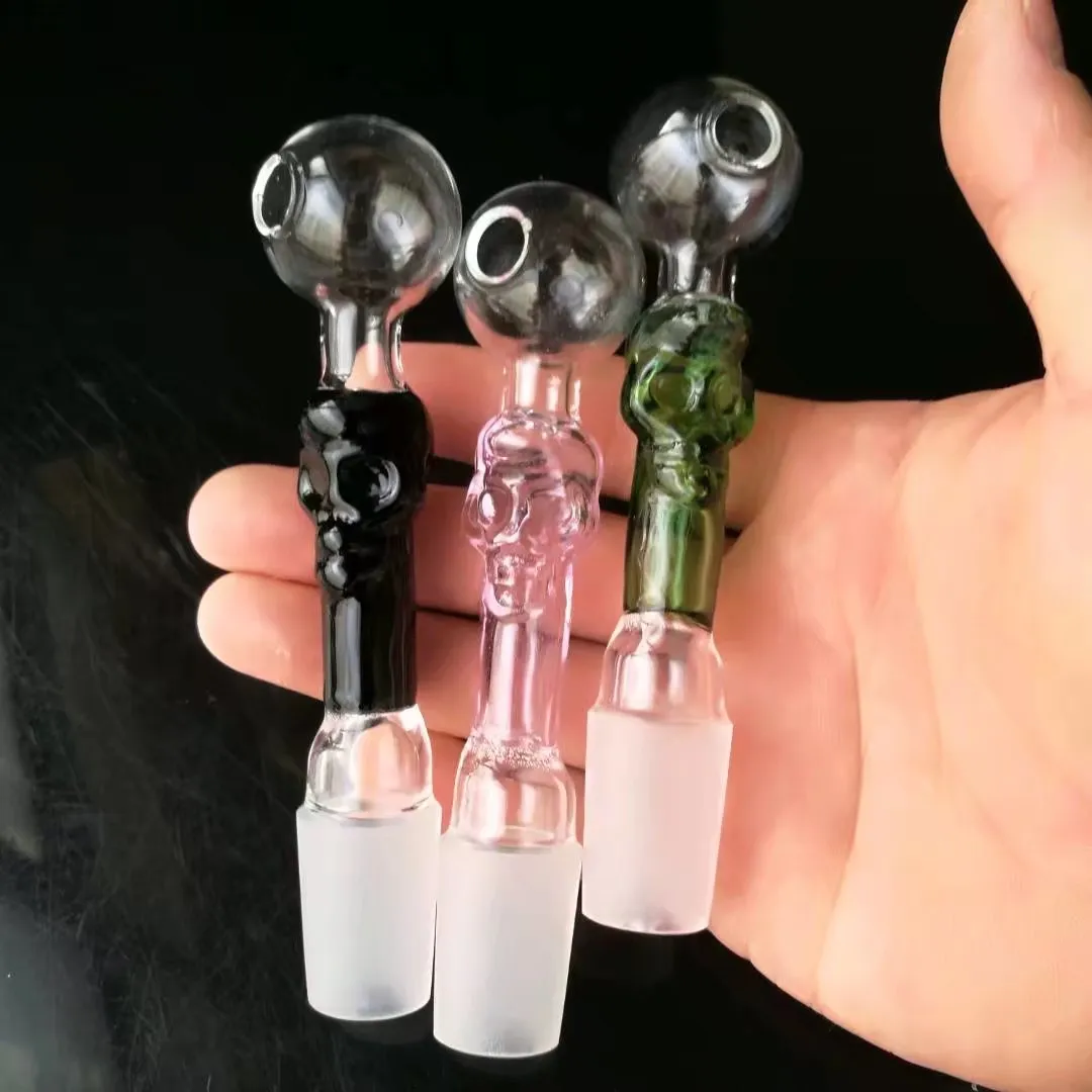 Kleurbotten rechte pot glazen bongs accessoires glasrookpijpen kleurrijke mini multi-kleuren handbuizen beste lepel glas