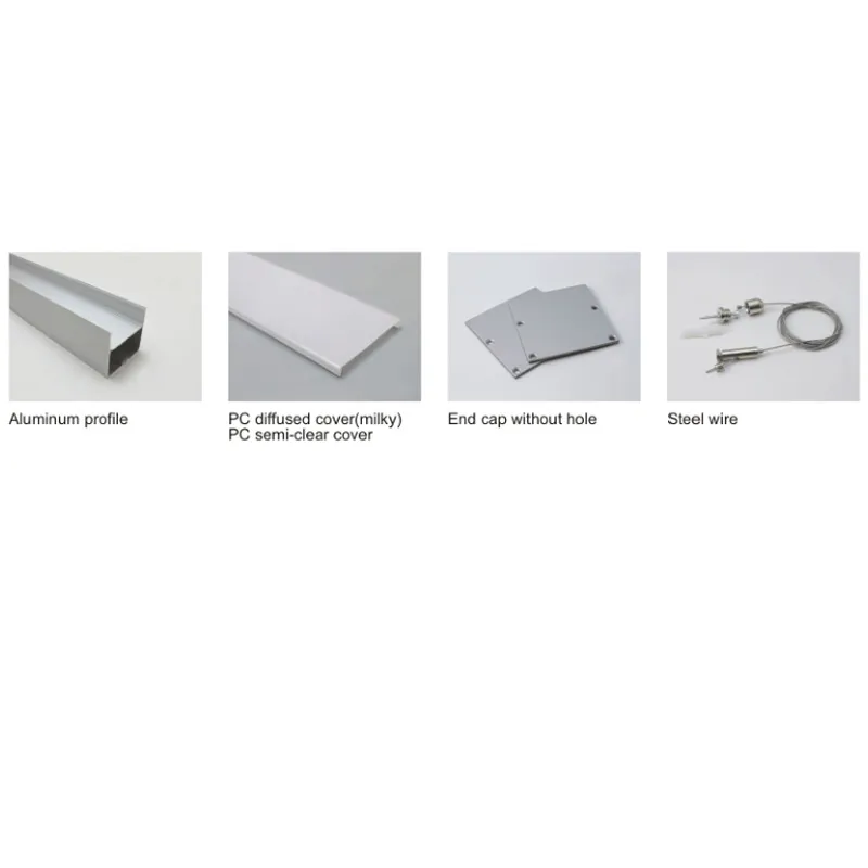 50 X 1M setsU Shape led aluminium profile and Super large square alu channel for suspension or pendant light
