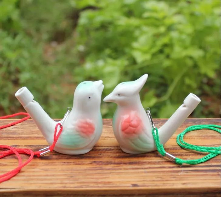 wholesale dropship new arrival water bird whistle clay bird ceramic Glazed bird whistle-peacock Birds toys 