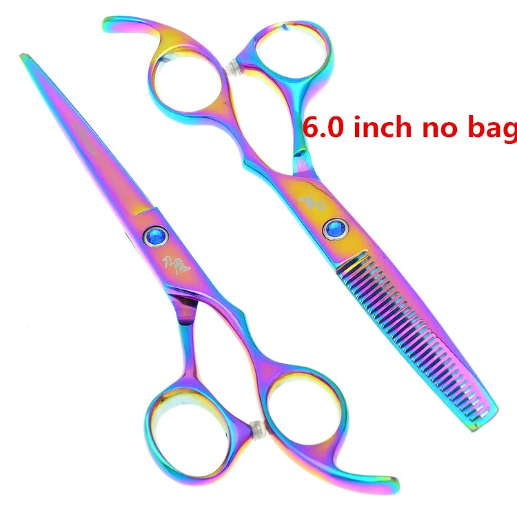 Rainbow Human Hair Hair Scissors Ulta Set For Barbers Daomo 5.5 Inch