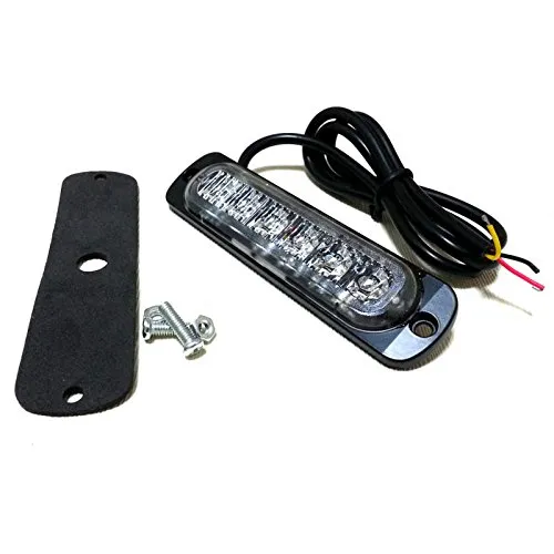 Barre lumineuse universelle à 6 LED rouge/blanche, 16 modes de clignotement, pour voiture et camion, avertissement d'avertissement, Construction d'urgence, barre lumineuse stroboscopique