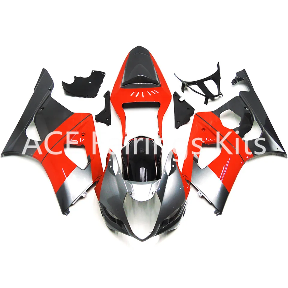 3 Gratis presenter Nya Suzuki GSXR1000 K3 03 04 GSXR 1000 K3 2003 2004 Injektion ABS plast Motorcykel Fairing Cool Red V80