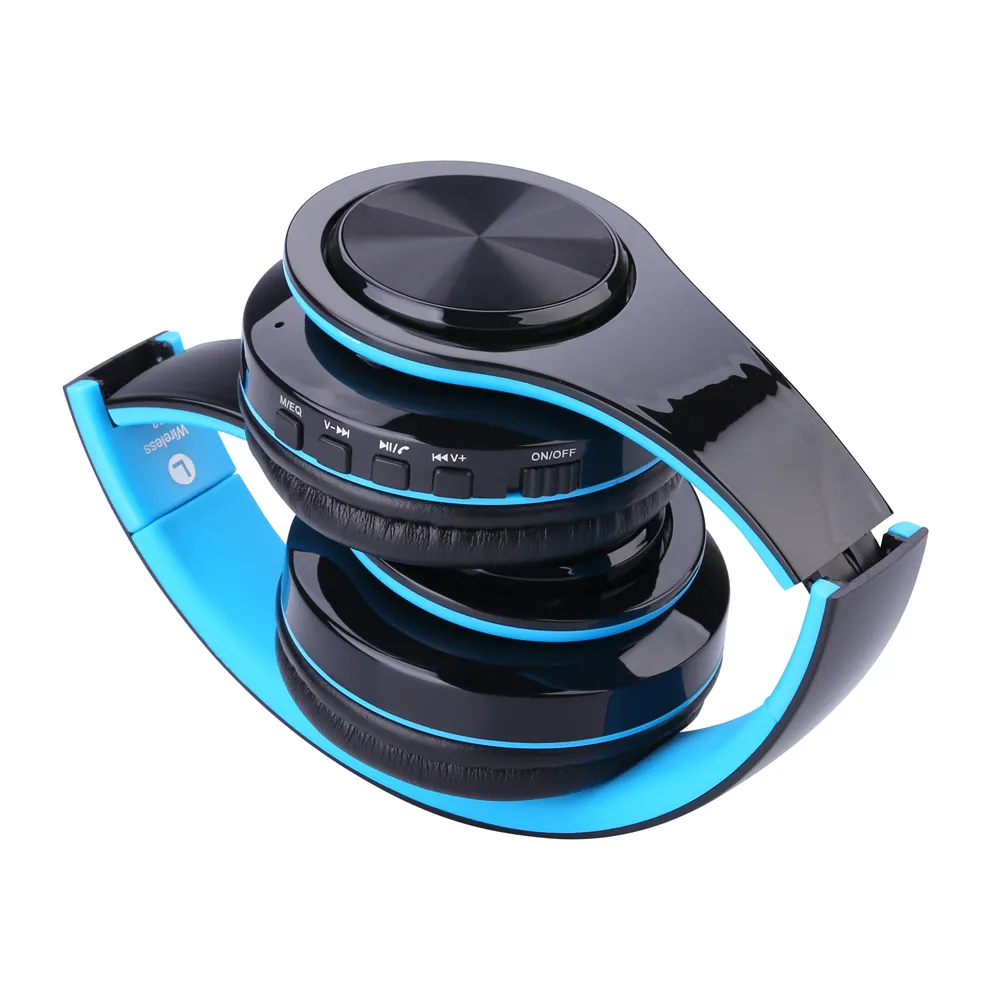 WH812 Bluetooth Kulaklıklar Kulak Üzerinden HIFI Head Kablosuz Mikrofonlu Kulaklık 3D Müzik Kulaklık Gamer Katlanabilir Auriculare Fone Telefon görüşmesi için Samsung mp3 ile Spor