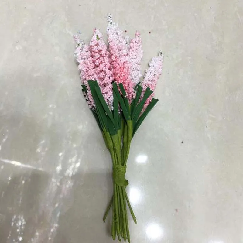 2017 new Artificial Lavender flower Bouquet, Multicolor foam flowers for wedding wreath Scrapbooking decoration,