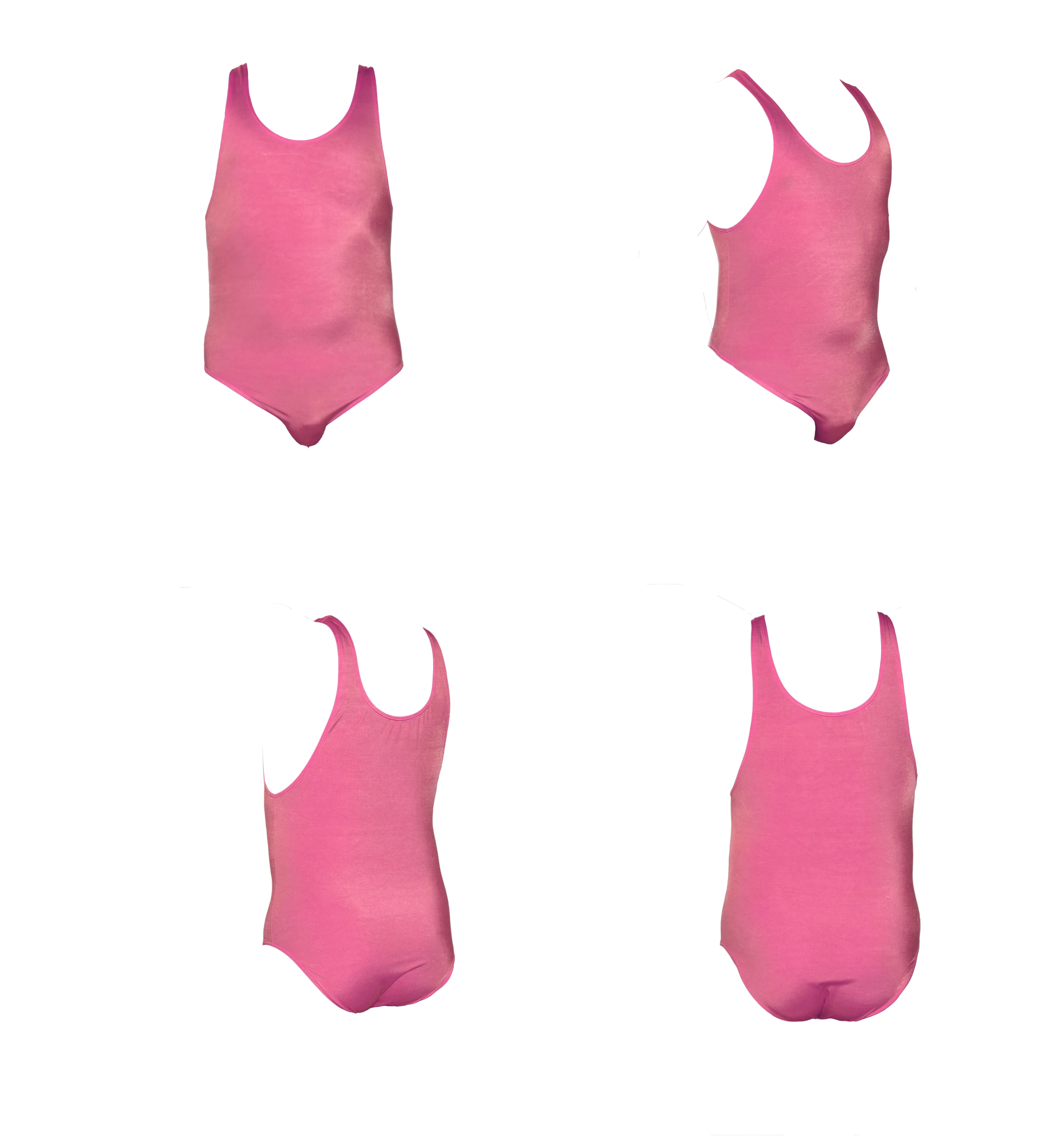 Men's Bodysuit Leotard - K3081 Tricot Swimsuit Style Shapewear, Moderate Back (Size M)