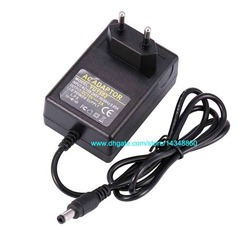 High Quality AC 100-240V to DC 15V 2A Power Adapter Supply Charger adaptor With IC Chip EU UE Plug DHL 