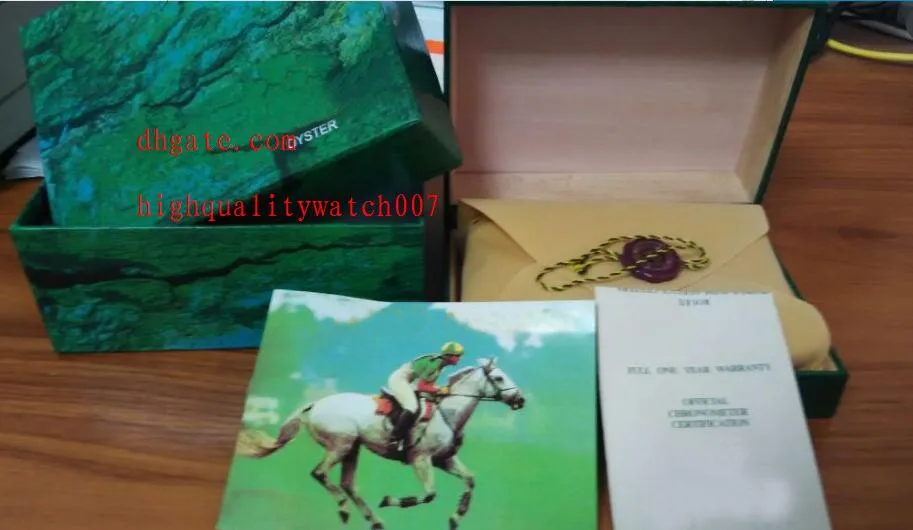 2019 Factory Supplier Green Original Box Papers Gift Watches Boxes Leather bag Card For 116610 116660 116710 116613 116500 116520