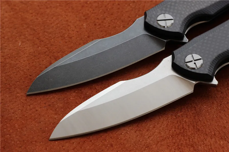 MIKER Redesign ZT0850 Folding knife Blade:D2satin/Black stonewash Handle: Carbon fiber Plane bearing,outdoor EDC
