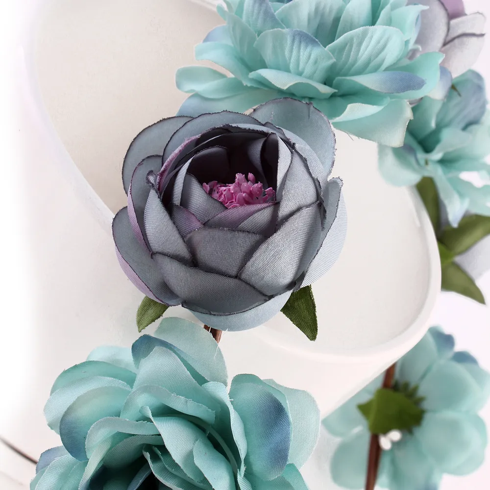 New Bohemia Handmade Flower Crown Wedding Wreath nuziale copricapo fascia Hairband Hair Band Accessori le donne Lady