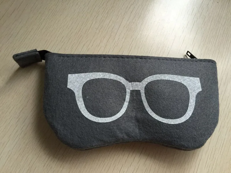 Colorful Exquisite Wool Felt Cloth Eyeglass Case Women Sunglasses Boxes Children Zipper Bag Lot 2454898