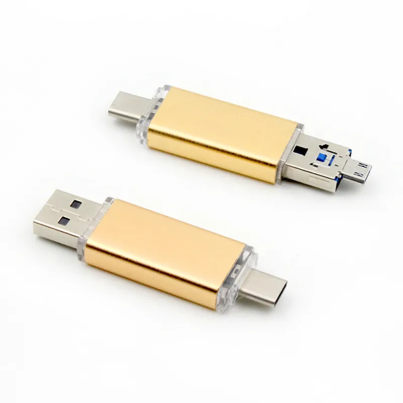 3 In 1 Otg Usb Flash Drive Type C Pendrive USB-C USB3.0 Memory Sticks 64GB 32GB 16GB