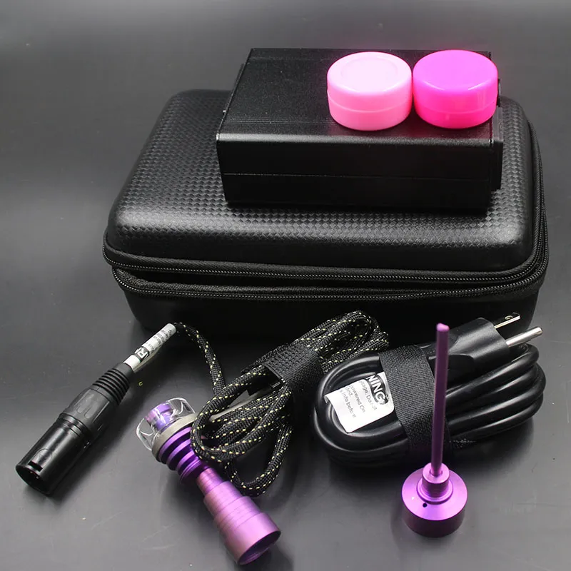 Ny uppgraderingsfärg DNAil -kit med GR2 Quartz Hybrid Nail Pink Titanium Nail Fit Flat 10mm Heater Coils i lager