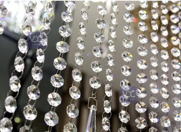 66 Ft Crystal Garland Strands Clear Acrylic Bead Chain Wedding Party Manzanita Drzewo Wiszące dekoracji ślubnej