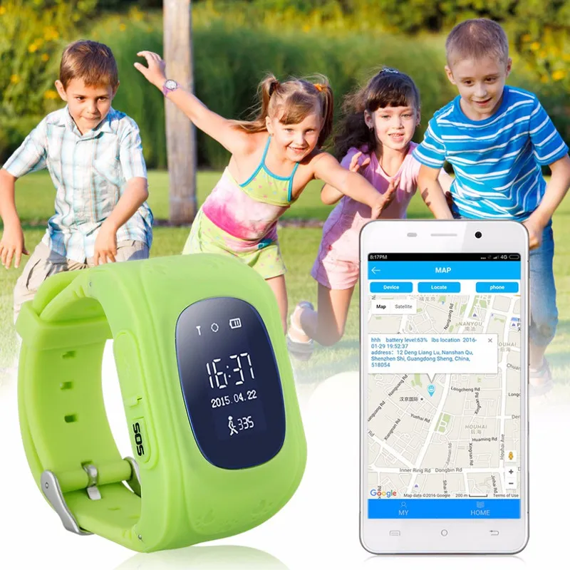 Q50 Kids LBS Tracker Smart Watch Phone SIM Quad Band GSM Safe SOS Call PK Q80 Q90 Smartwatch para Android IOS