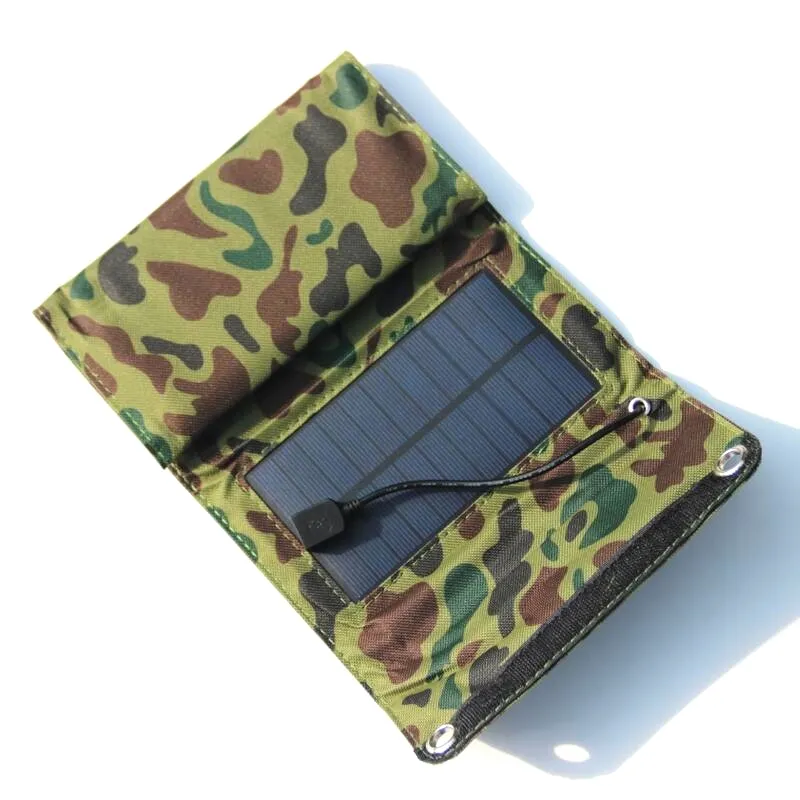 Ny design 55V 7W Foldbar Panel Portable Solar Cell Charger för laddning av mobiltelefoner USB Output Hög kvalitet 9494783