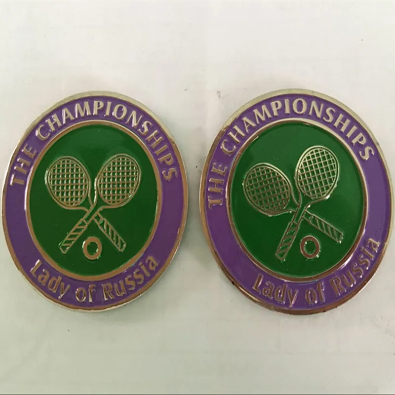 5 pièces la célèbre joueuse de tennis russe Sharapova sport plaqué argent couleur souvenir pièce de 40 mm