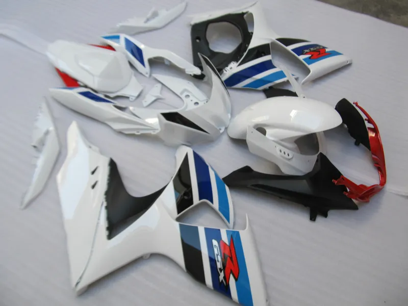 Mold wtryskowy Bezpłatny 7 Prezenty Głośni Zestaw do Suzuki GSXR1000 09 10 11-15 Białe Blue Red Fairings Set GSXR1000 2009-2015 OT20