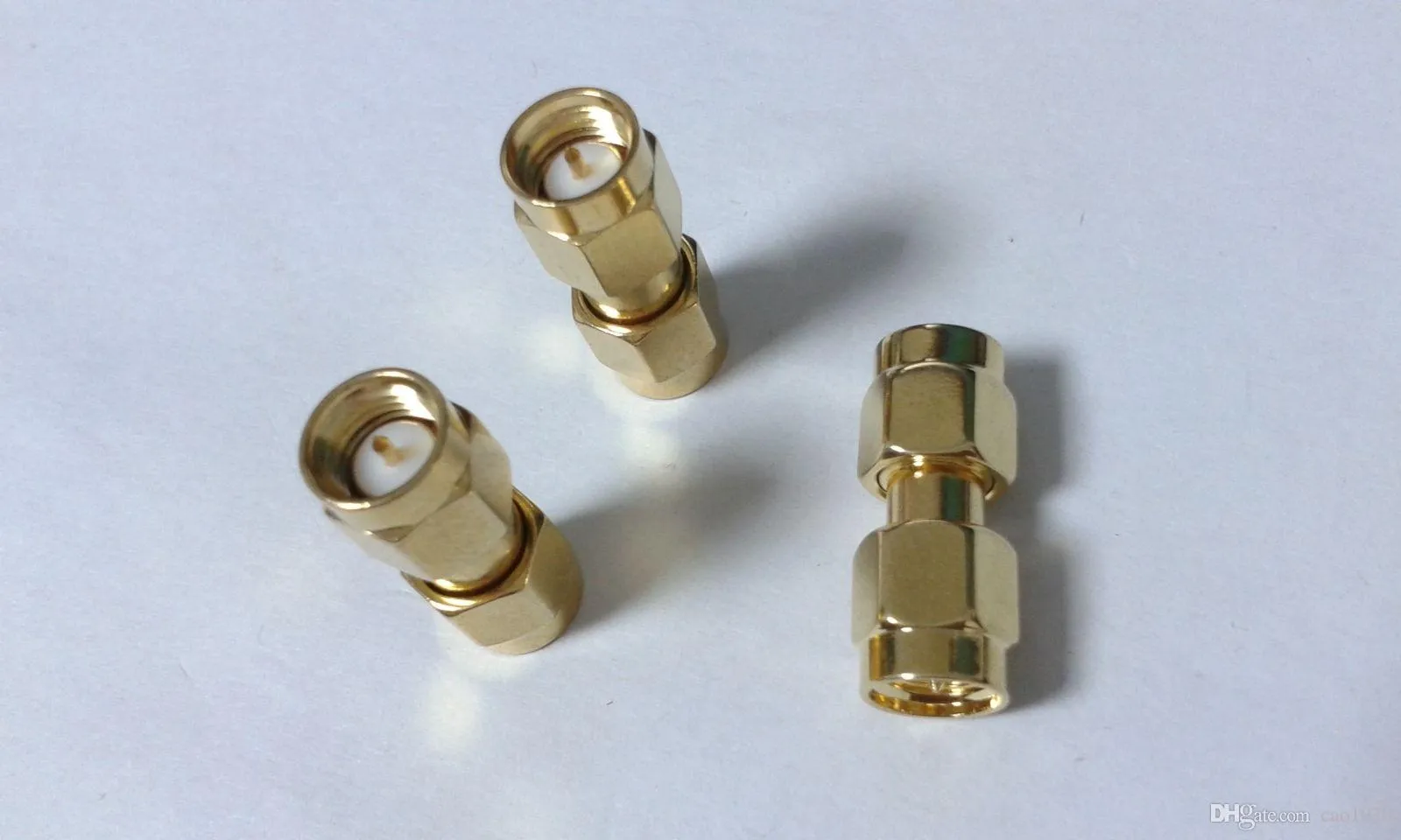 50 stuks gouden SMA RF dubbele mannelijke coaxiale connector