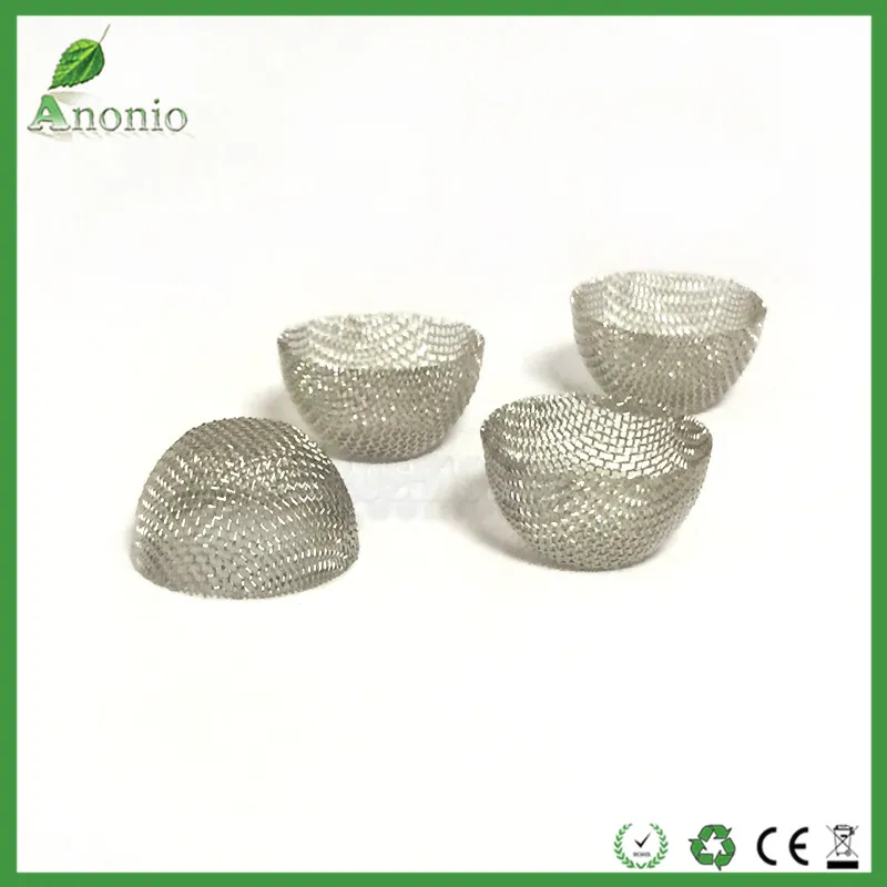 60 Mesh 12mm Diametro tondo 8mm altezza 304 Ciotola a cupola in acciaio inossidabile Schermi d'argento Schermo filtro pipa da fumo8752784