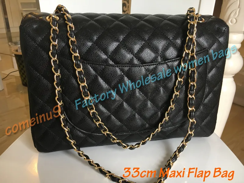 Espelho Mulheres Classic Lambskin Couro Flap Bag 33cm XL Quilted Flap Cadeia Bolsas De Ombro Designer Mulheres Bolsas Crossbody Bolsa Gold Silver Hardware Mix Cores