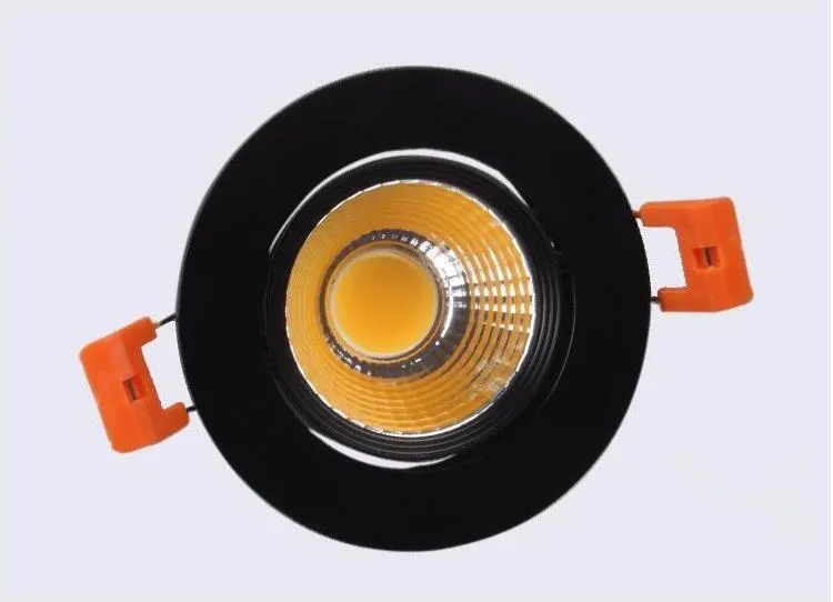 Downlight LED regulable 10W 15W carcasa negra COB LED DownLights regulable COB Spot luz empotrada bombilla AC110V/AC220V