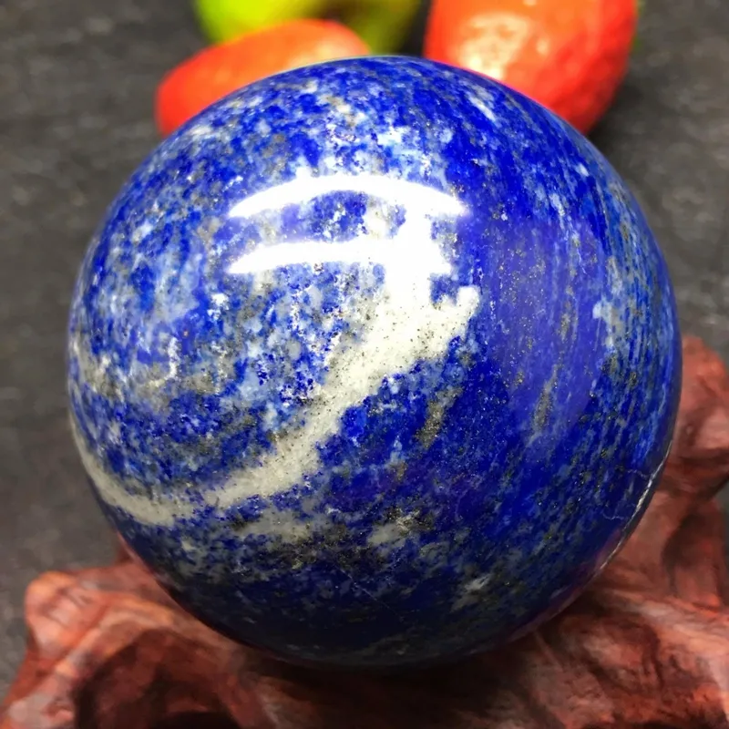 Heminredning Crystal Sphere Ball hela naturliga Lapis Lazuli Gemstone Sphere Polished Ball Healing8687478