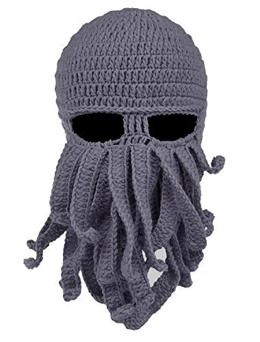 Handmade Dzianiny Octopus Kapelusz Dorosłych Dzieci Beanie Kapelusz Czapka Halloween Śmieszne Party Maski Neck Maska Maska Kolarstwo Cosplay Ski Biker Headband WX9-19