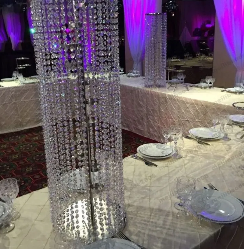 HOT wedding aisle crystal pillars Party Supplies walkway stand Centerpiece for Party Christmas decor H120CM