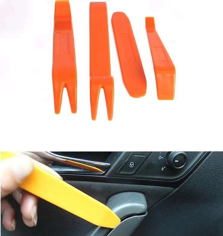 4 stks / set DIY Draagbare Voertuig Auto Auto Deur Clip Panel Audio / DVR GPS Refit Trim Removal Tools Set Kit Pry Refiting Reparation Tool