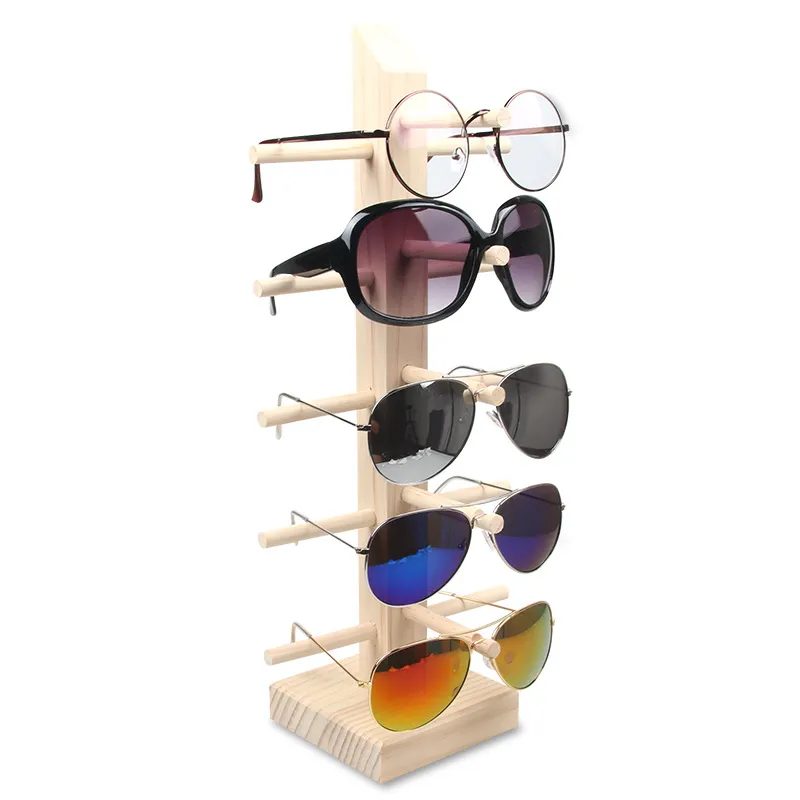 New Wooden Sunglasses Holder Glasses Rack Men Women's Sunglasses Display Shelf Household Organizer Glasses Frame Container231c