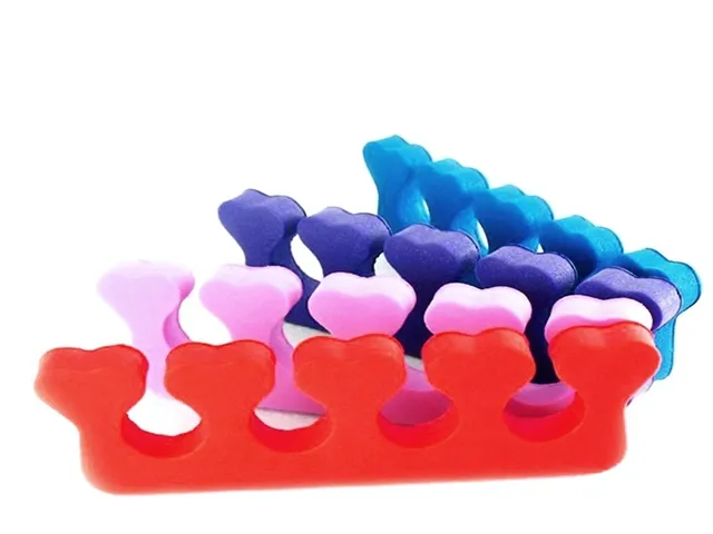 Hot Selling Sponge Manicure Pedicure Soft Nail Form Spacer Nail Art Finger Toe Separator Slumpmässig Färg