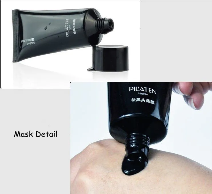 Pilaten Gezicht Skin Care Zuig Zwart Masker Facial Mask 60ml Neus Meter Remover Peeling Peel Off