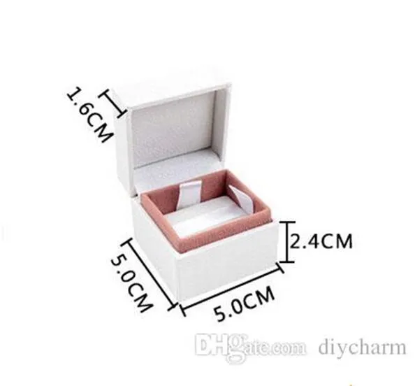 Charm Box Super Quality Velvet Europejski Styl Biżuteria Giftbox Wyświetlacze Waszyny Biały I Różowy Kolor Biały 8 sztuk / partia Hurtownie