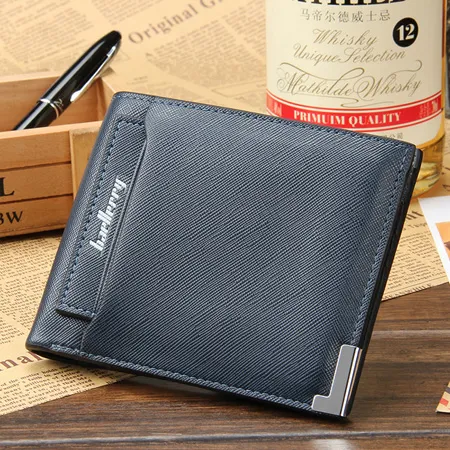 Fashion New Men Wallets Thick Pattern Mobile Documents Cross Vertical Style Quality PU Leather Card Holder Purse Wallet