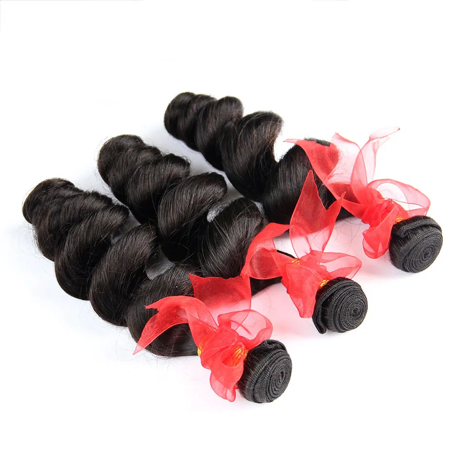 Braziliaanse Peruviaanse Maleisische Indiase Cambodjaanse rechte Maagd Haar Weeft Bundels 3/4 Stks Onverwerkte Remy Human Hair Extensions Double Cheft