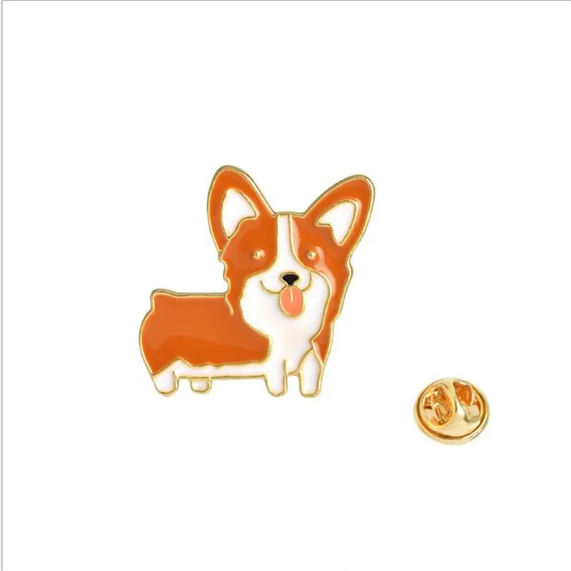 Barboncino Pomerania Corgi Bulldog Spille cani Spilla smaltata dura Spilla Distintivo Regalo gli amanti del cane